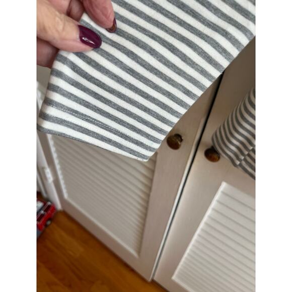 Andre by Unit gray/white knit zip front jacket L Avant‎ garde Preppy Casual Work - Picture 4 of 7